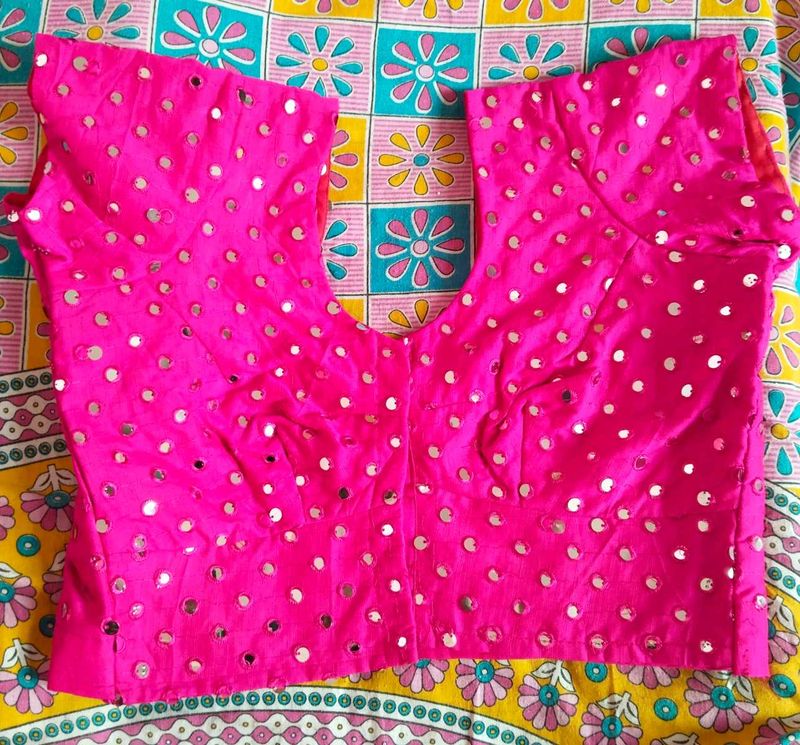 New Rose Full Mirror Work Blouse