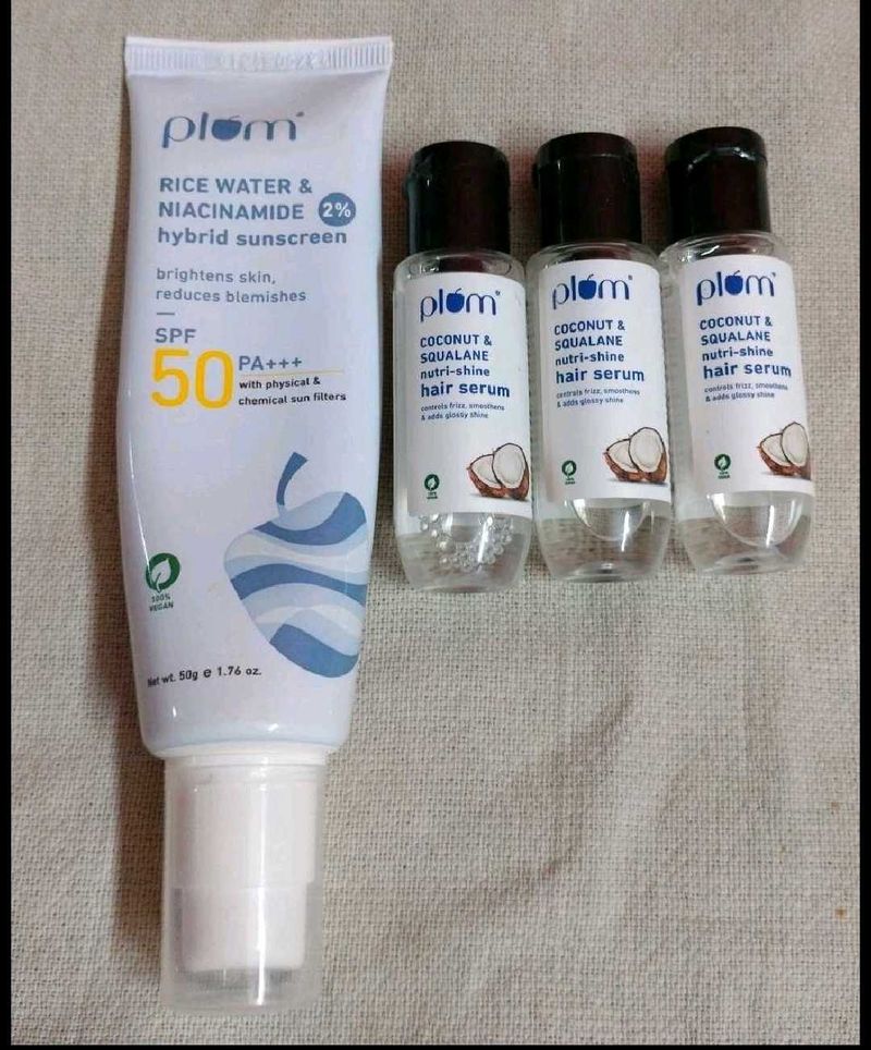 Suncream &amp; Hair Serum