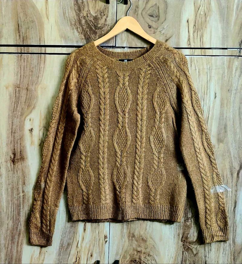 Light Brown Branded Pullover Size-38