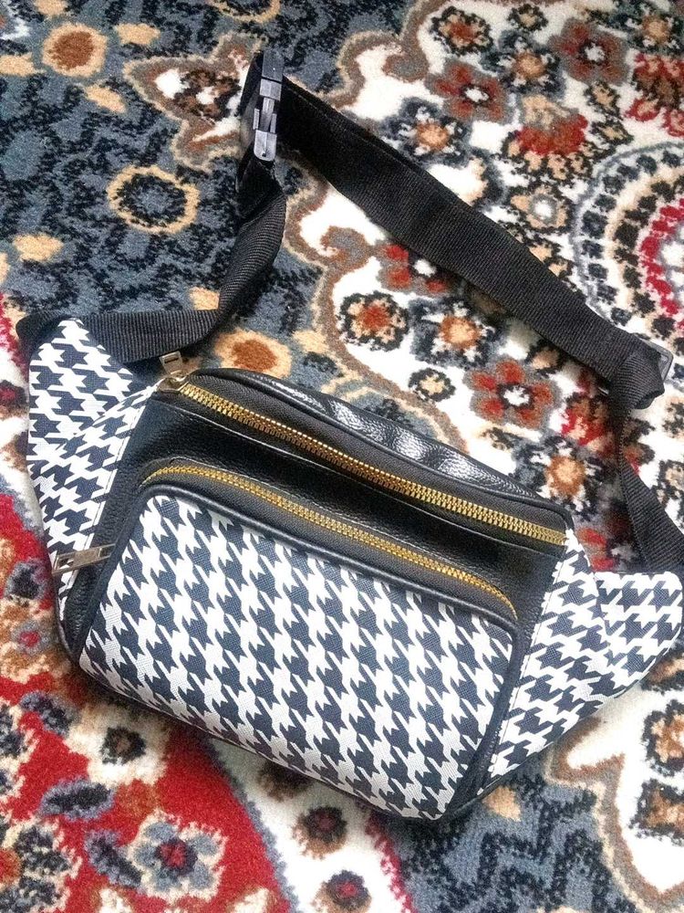 Houndstooth Waist Bag