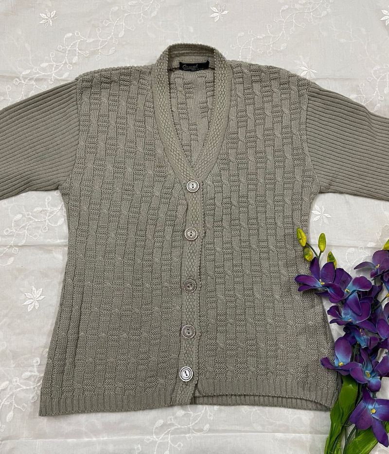 Women Grey Cardigan