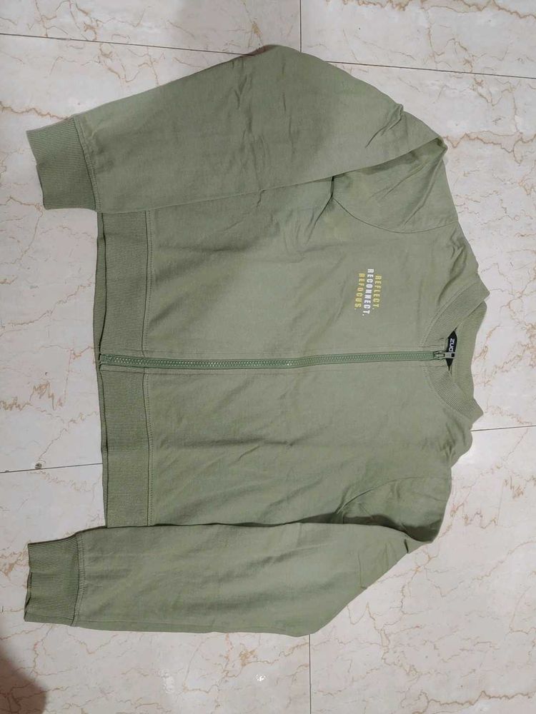 Green Zip-Up Jacket