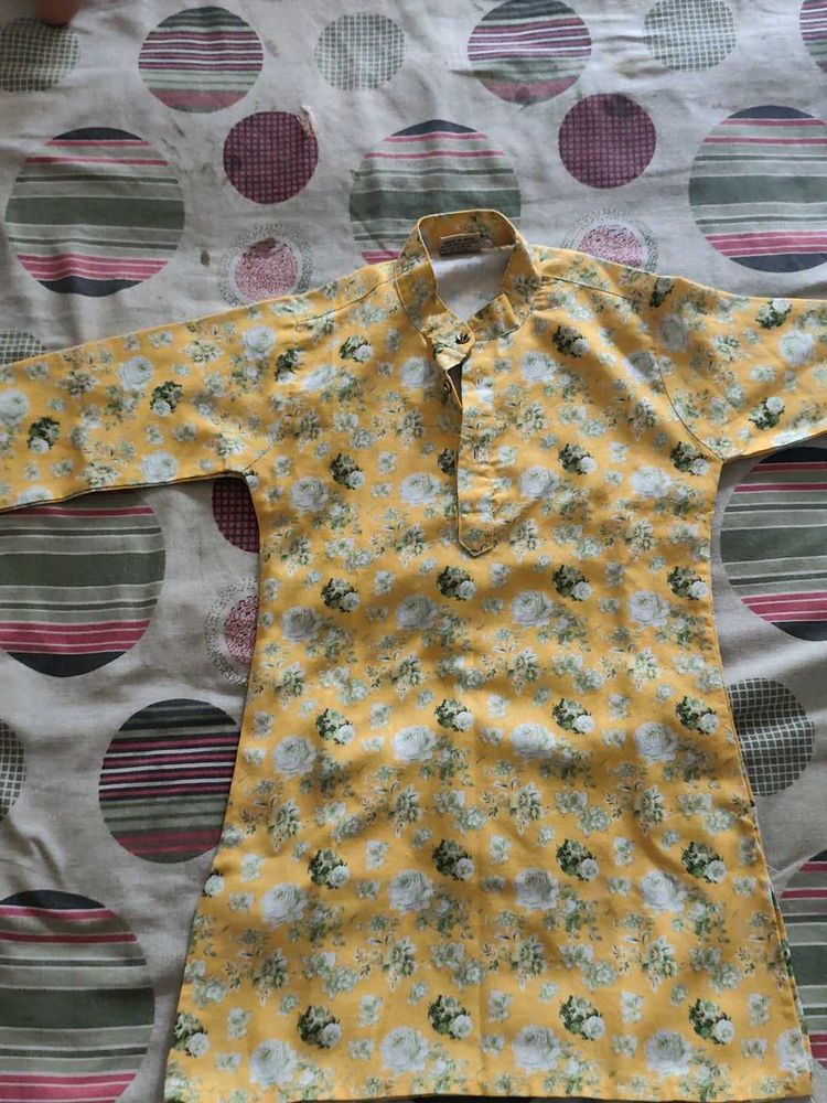 Boys Floral Print Kurta