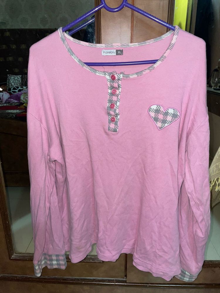 Pink Long Sleeve Top - XL