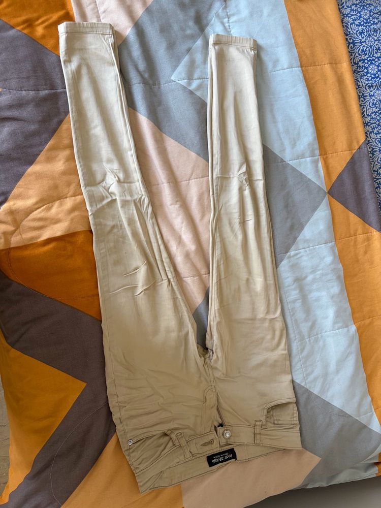 Beige Trouser Pants