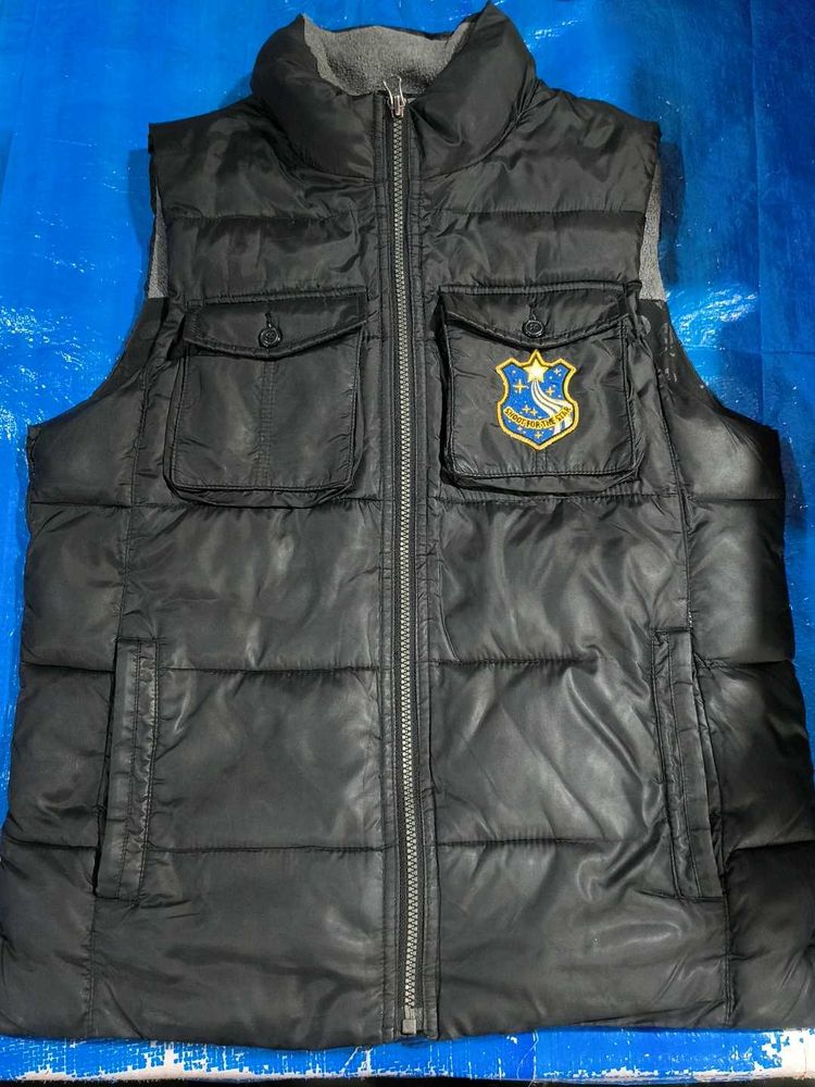 Black Padded Vest with Emblem