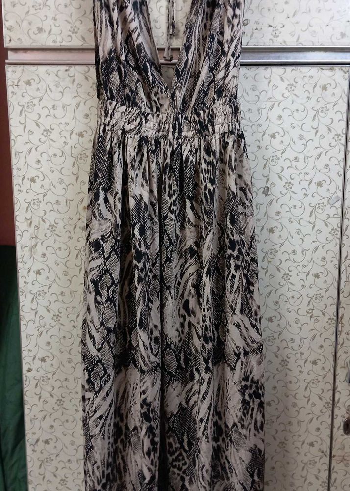Snake Print Maxi Dress