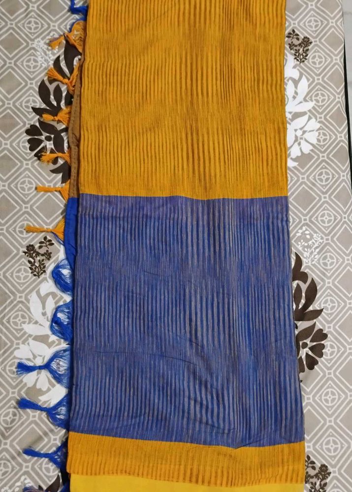 Striped Tassel Saree