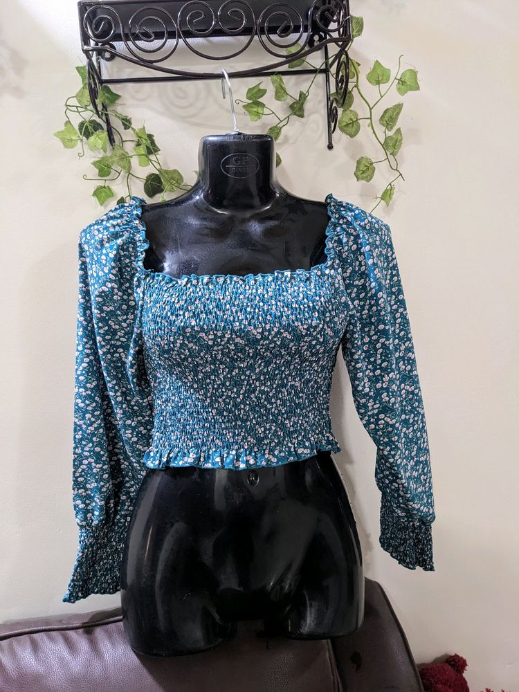 SHEIN RUCHED CROP TOP