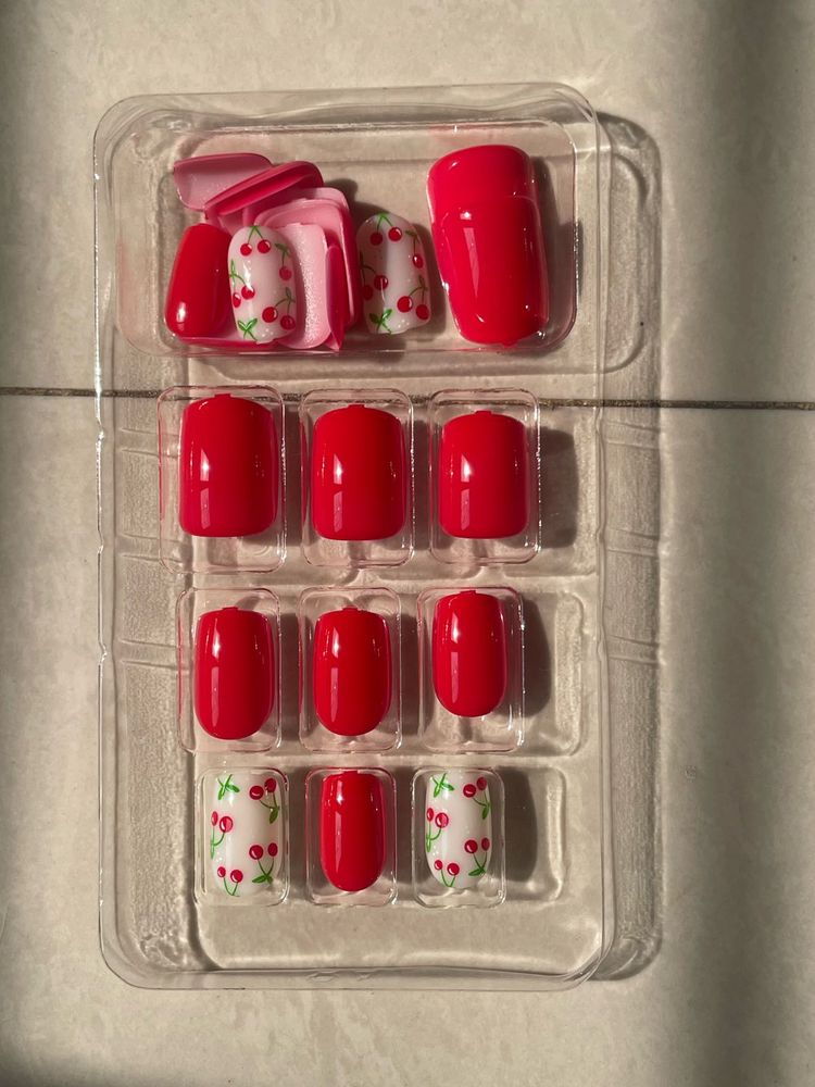 Red Cherry Press-On Nails