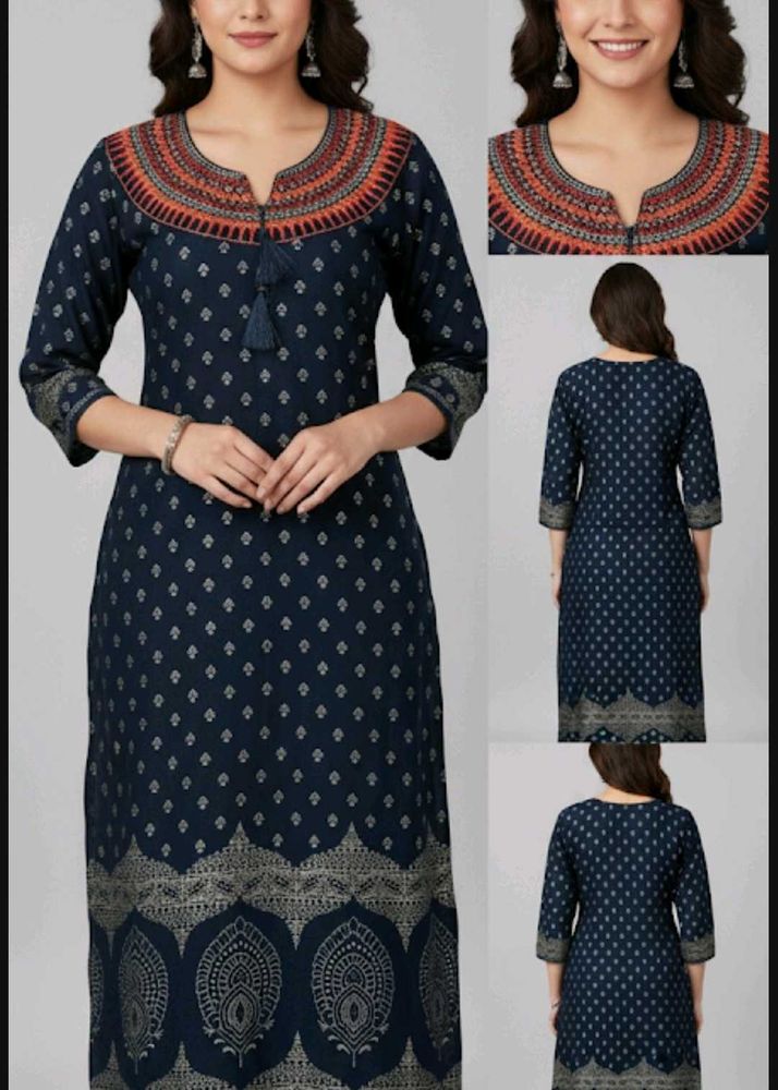 Elegant Navy Blue Kurta