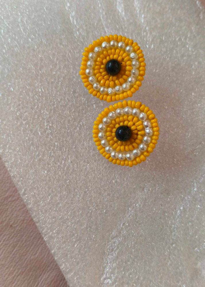 Beaded Stud Earrings