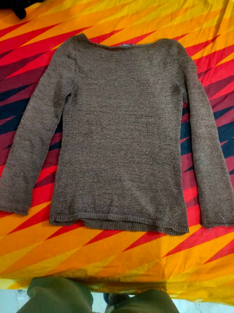 Brown Long Sleeve Sweater