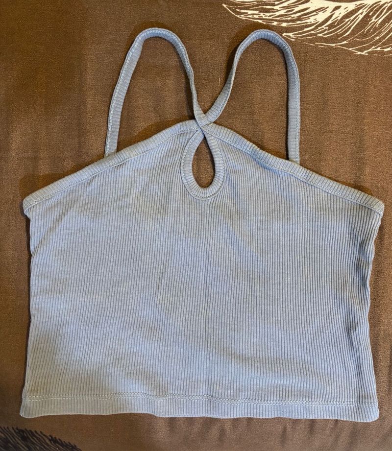 Cute Pastel Blue Crop Top