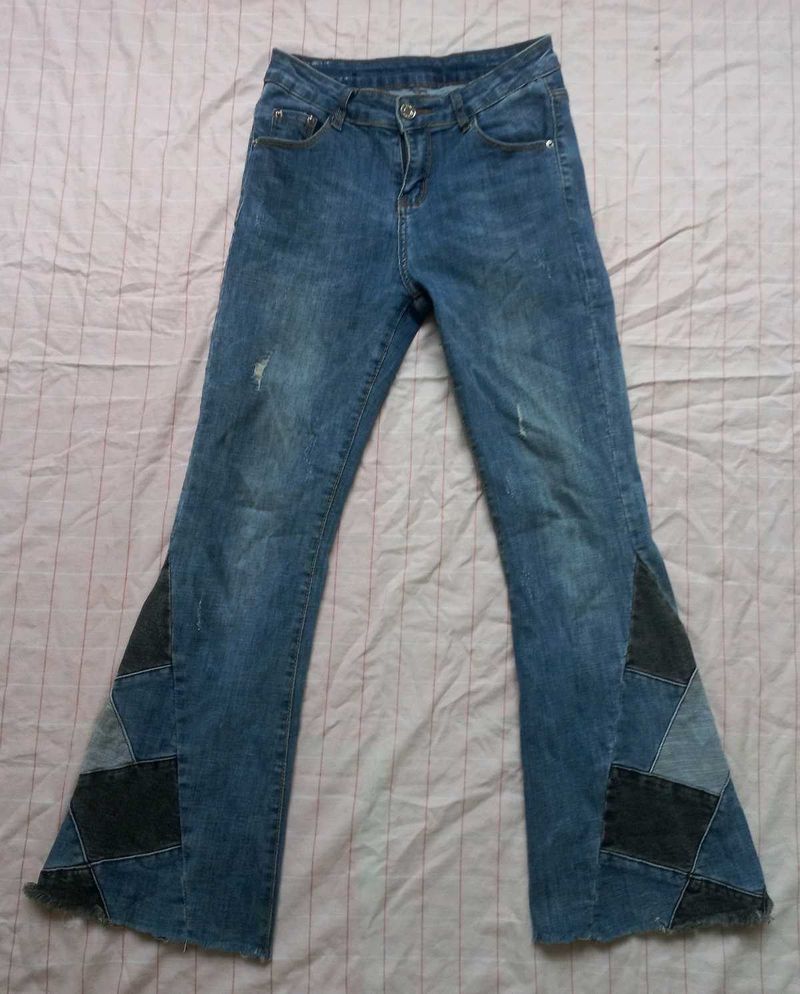 Low Raise Flare Denim Jeans
