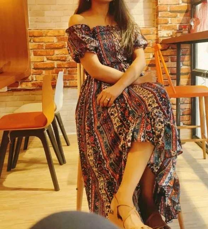Boho Off-Shoulder Maxi Dress