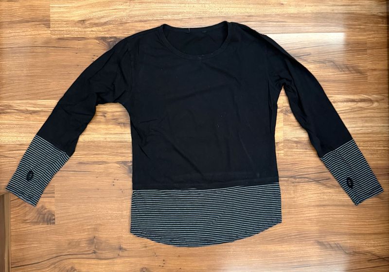 Black Full Sleeves Tee 🖤