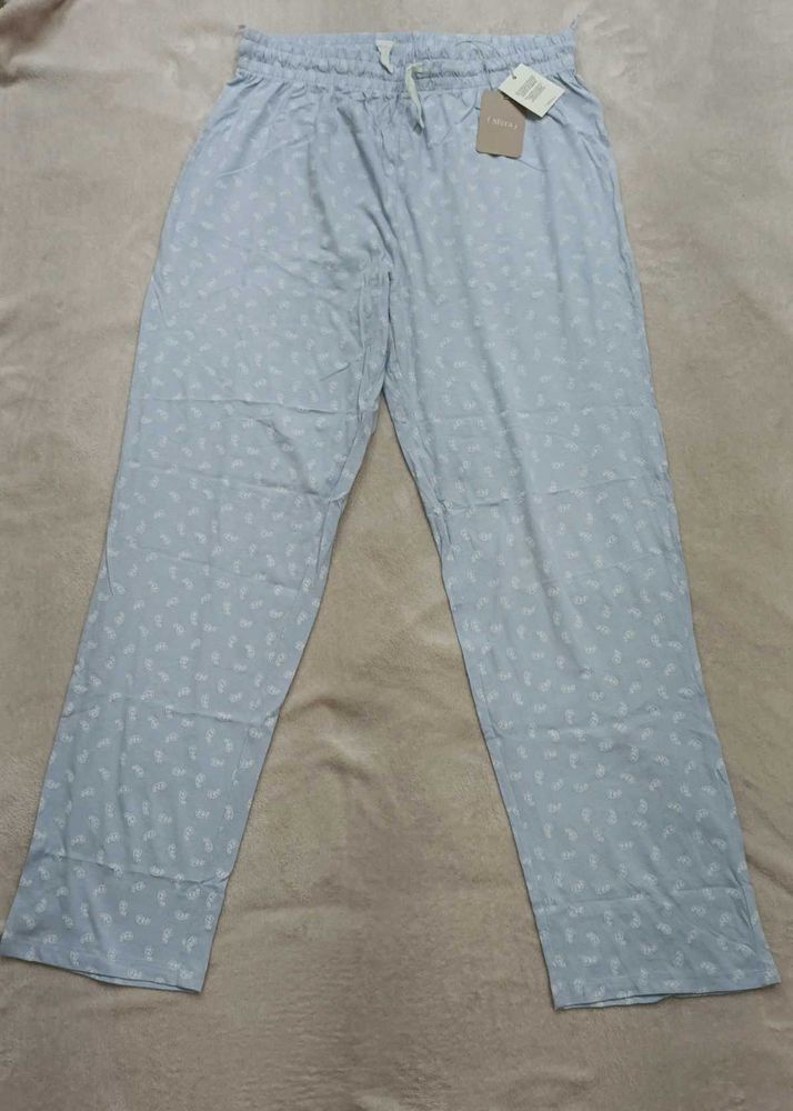 white printed cotton  trouser new