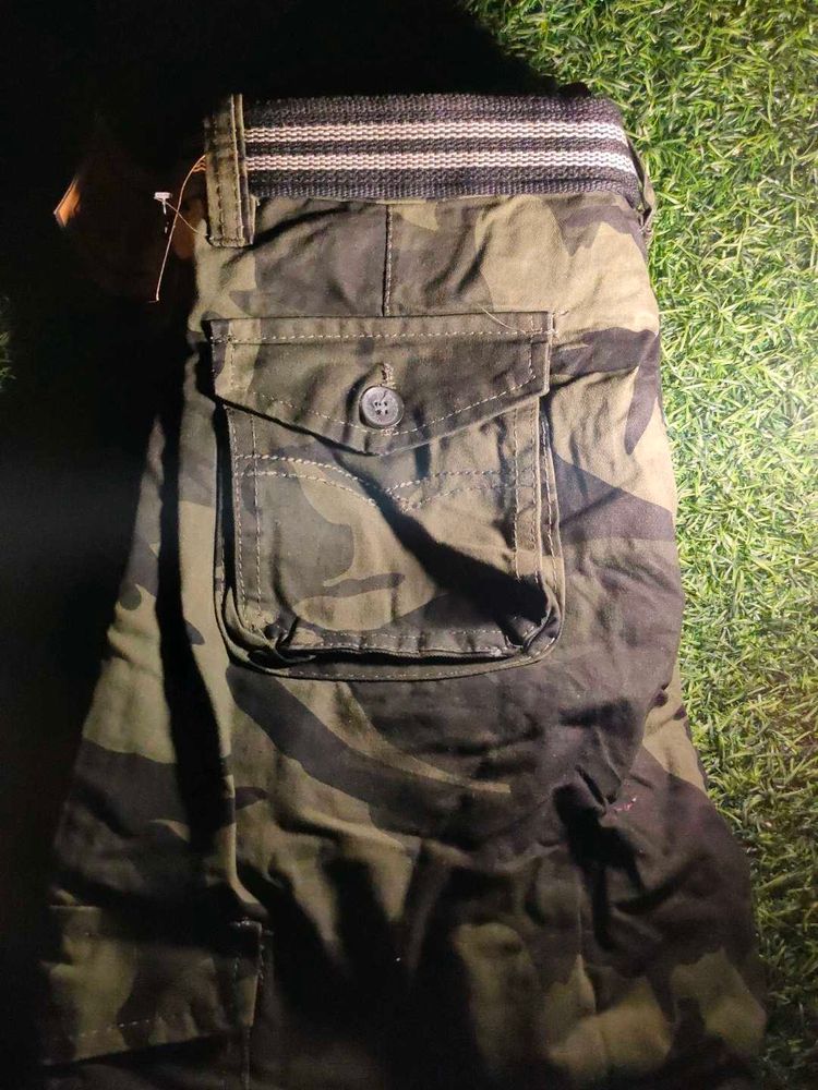 Camo Cargo Shorts 6 Pockets