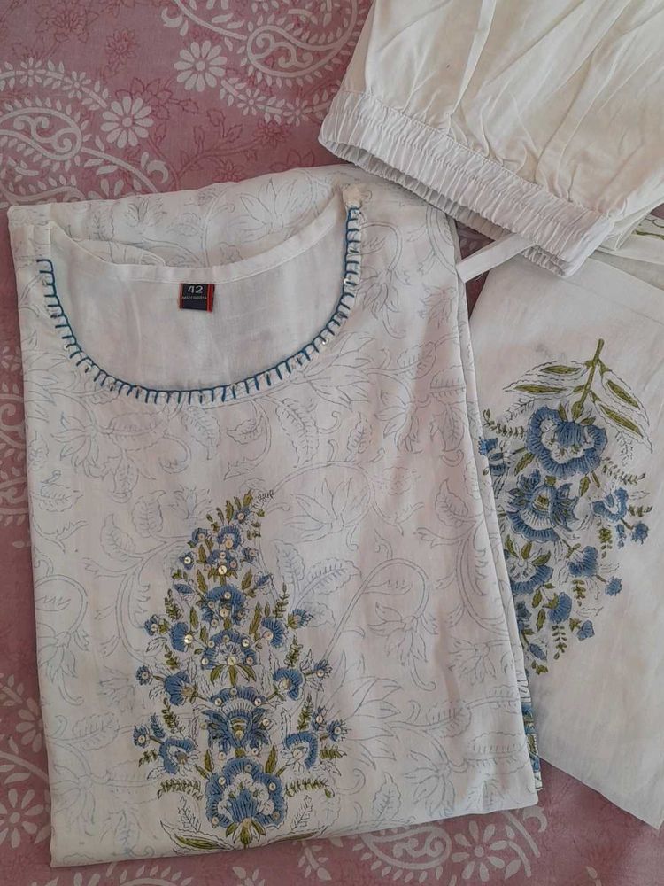 💕MULMUL KURTA SET💫