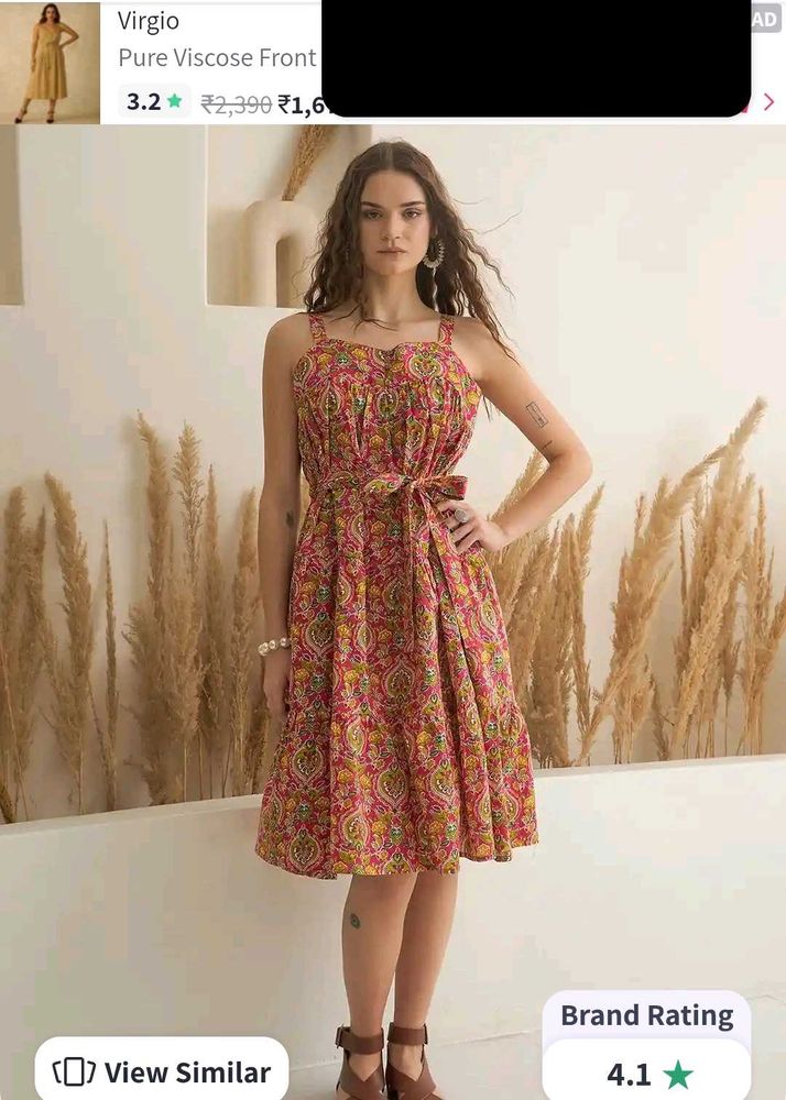 Floral Viscose Dress