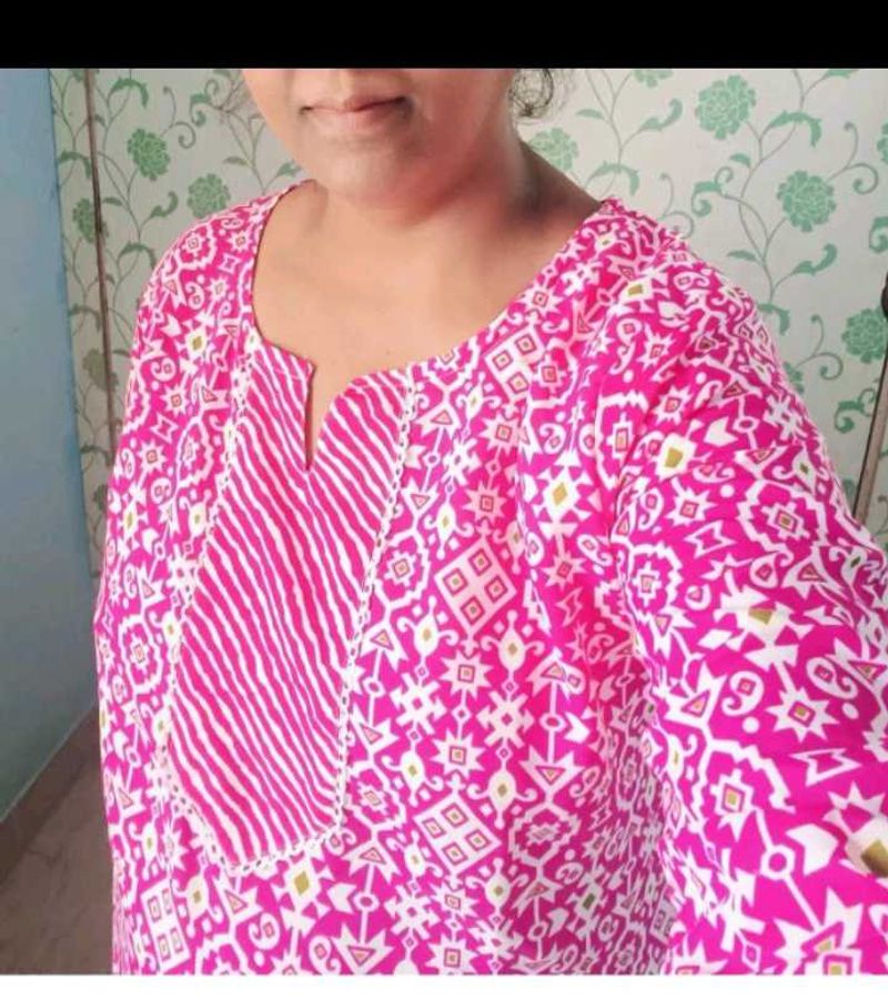 Pink Printed Kurti