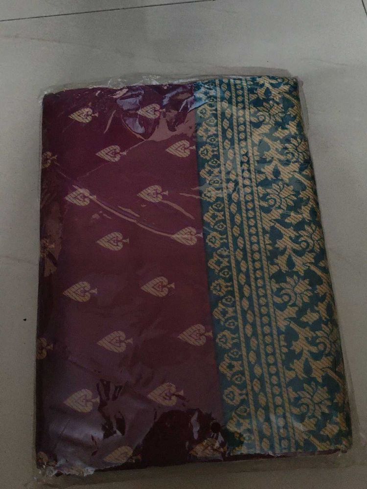 banarasi silk blend saree new with tag