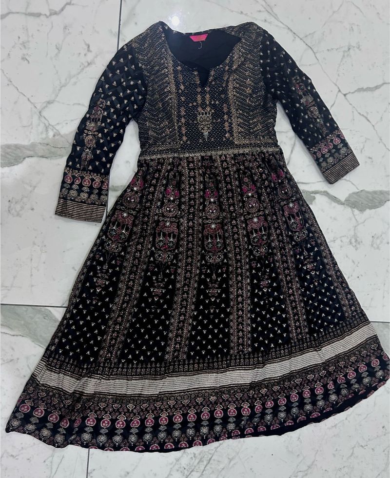 Black Ethnic Gown Like New
