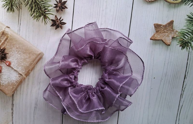 Organza Ruffle Scrunchie