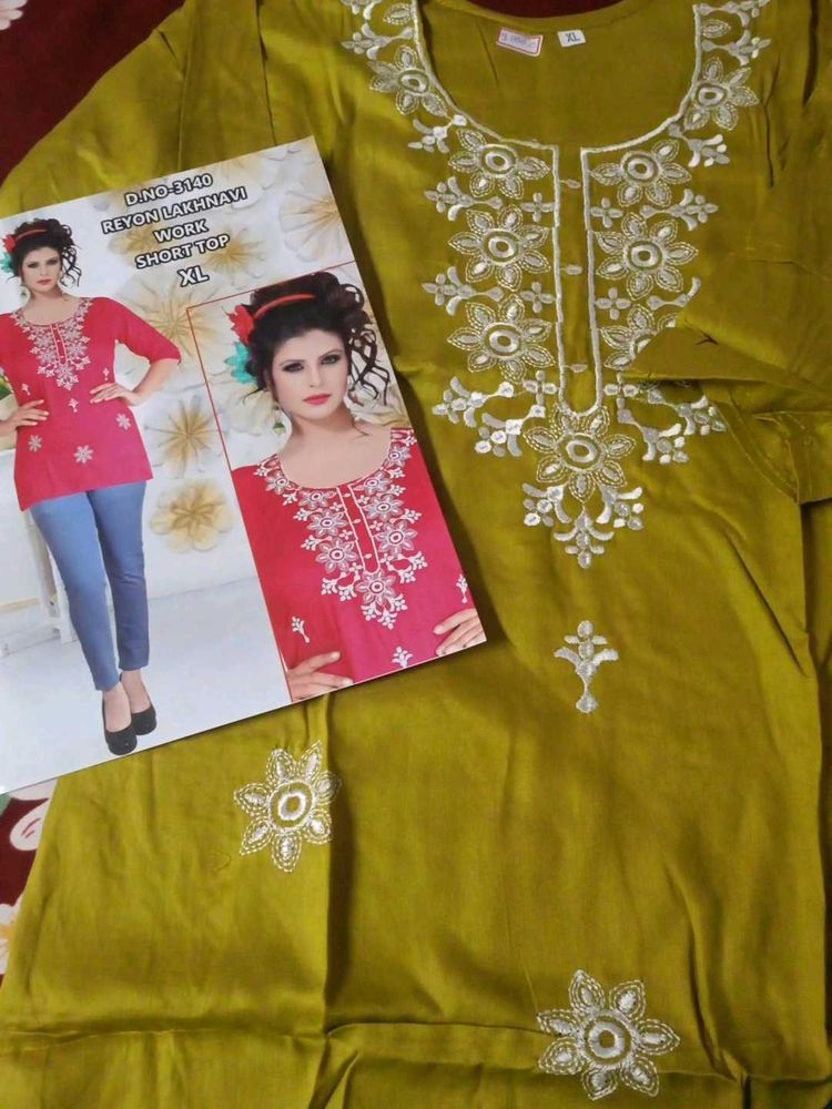 Embroidered Rayon Top