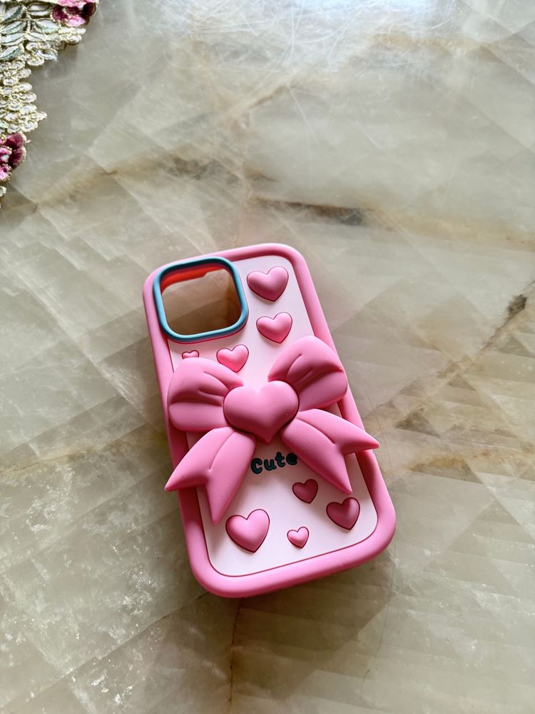 Cute Pink Phone Case (Combo of 2 16 pro max) new