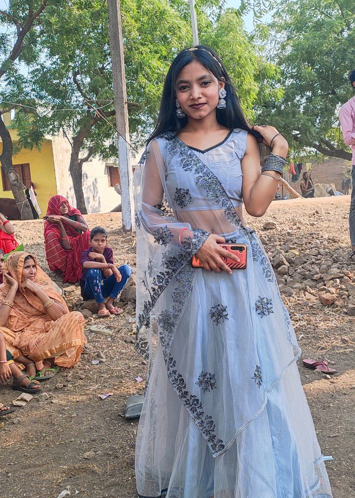 GREY COLOUR BEUTIFUL LEHENGA ❤️