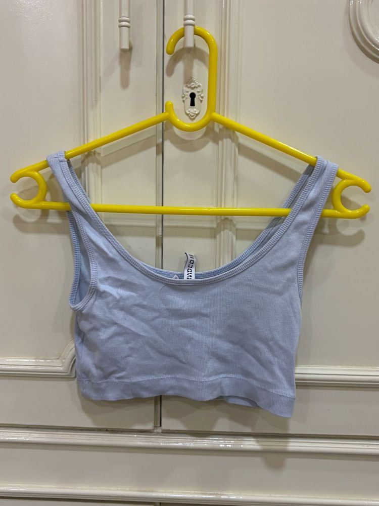 Blue Bralet Crop Top