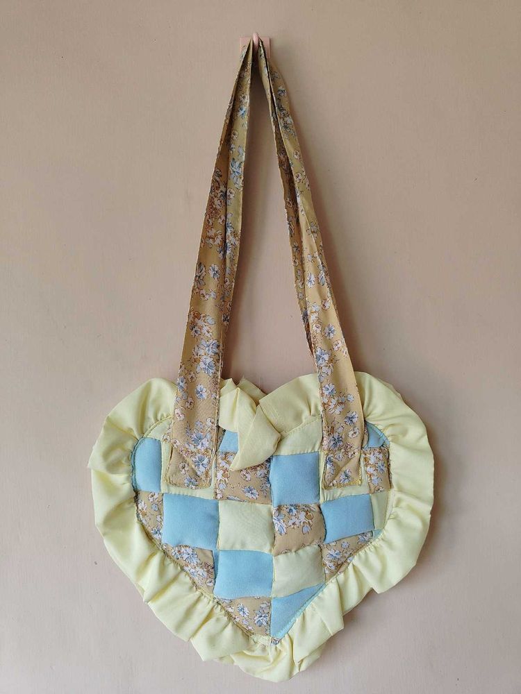Heart Quilted Tote Bag
