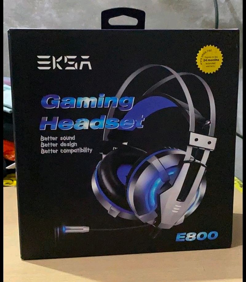 EKSA E800 Wired Gaming Headset with Noise Cancella
