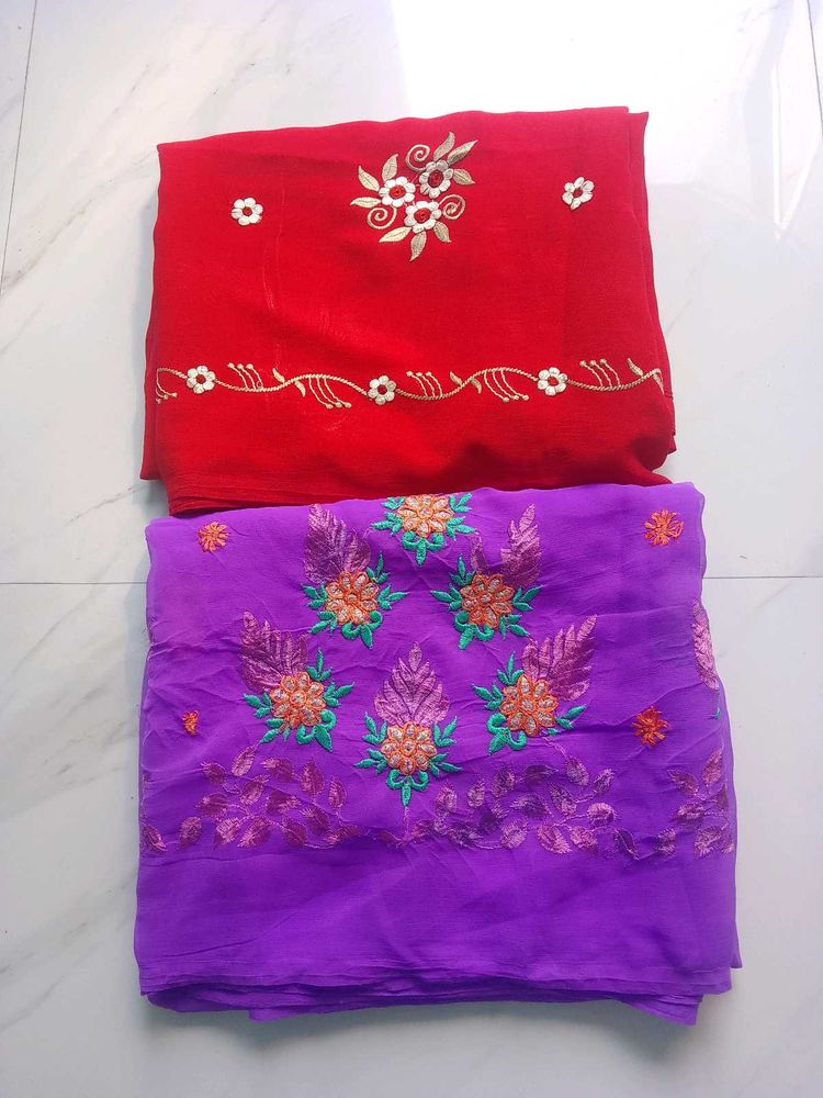 Embroidered Unstitched Dress Material