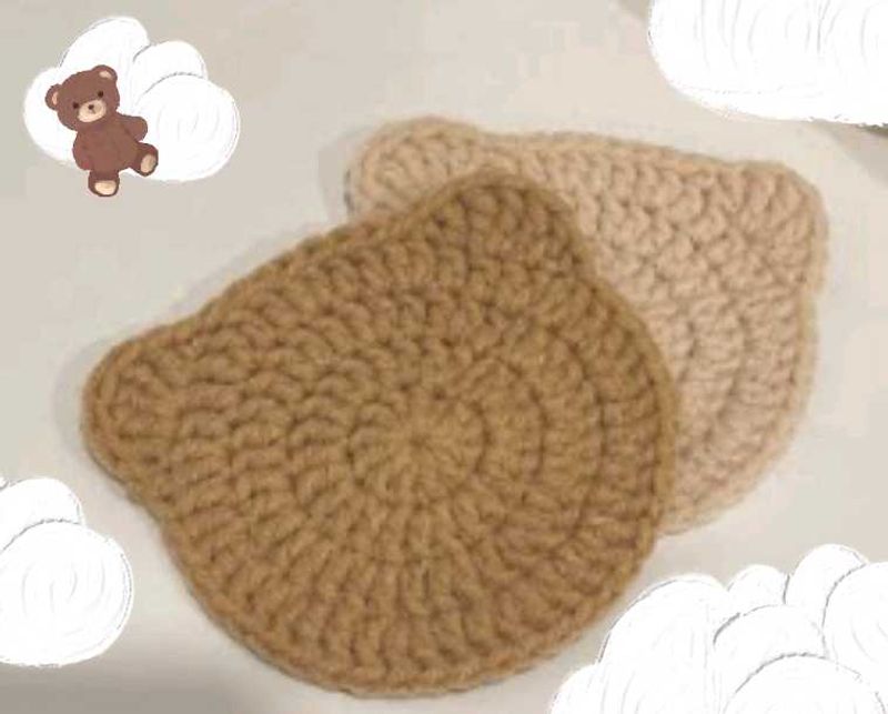 Handmade Crochet Bear Coaster