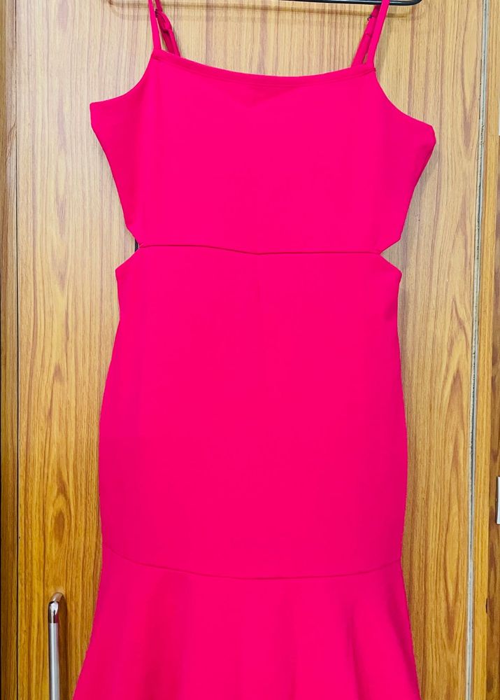 Hot Pink Cutout Mini Dress