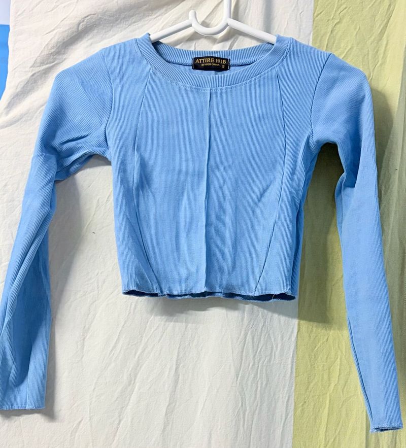 Blue Long Sleeve Top