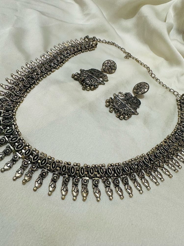 Oxidized Necklace Set