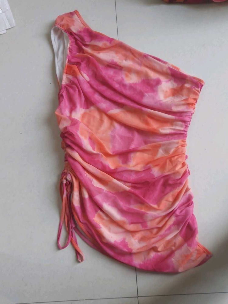 Tie-Dye One Shoulder Dress