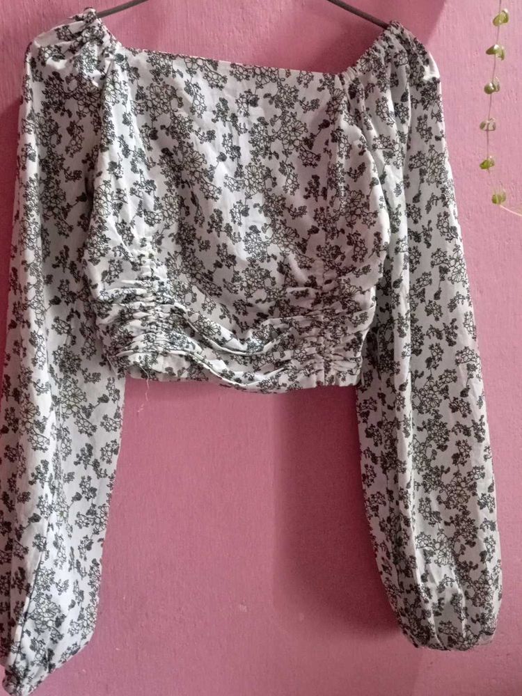 Floral Print Crop Top