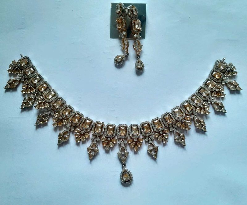 American Diamond Jewellery Set