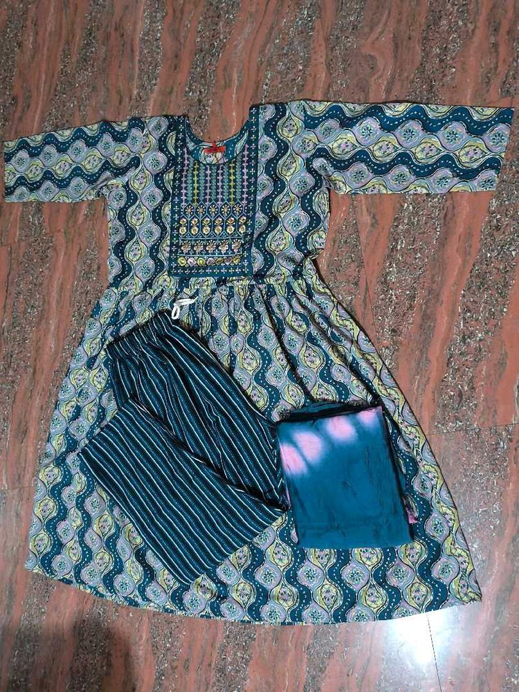 Umbrella Cut Kurti Set