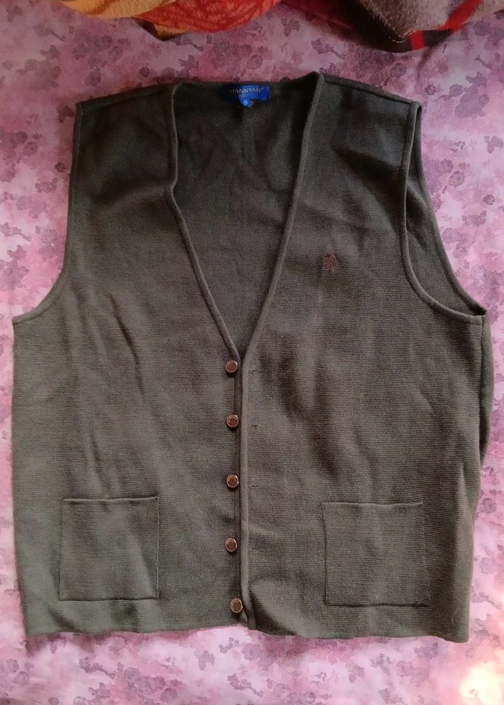 V Neck Brown Sweater