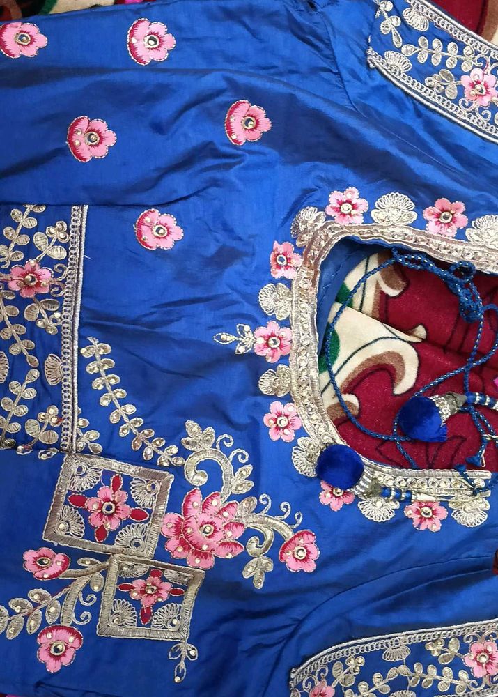 Blue Lehnga Choli Three Piece.Like New