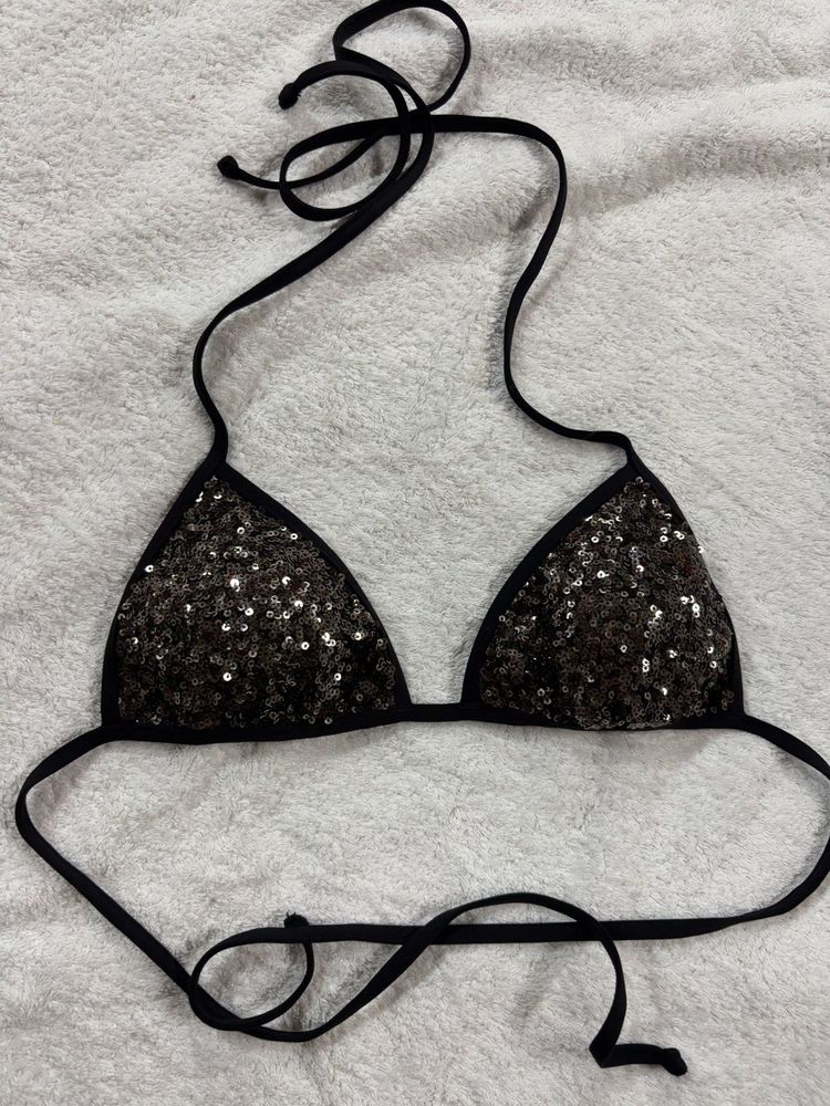 H&amp;M Sequin Bikini Top