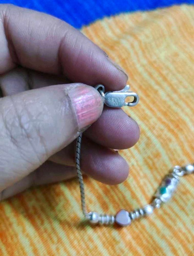 PRELOVED|Pure Silver Meenakari Bracelet