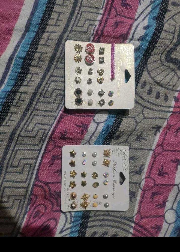 Headphones With Earring Stud Sets