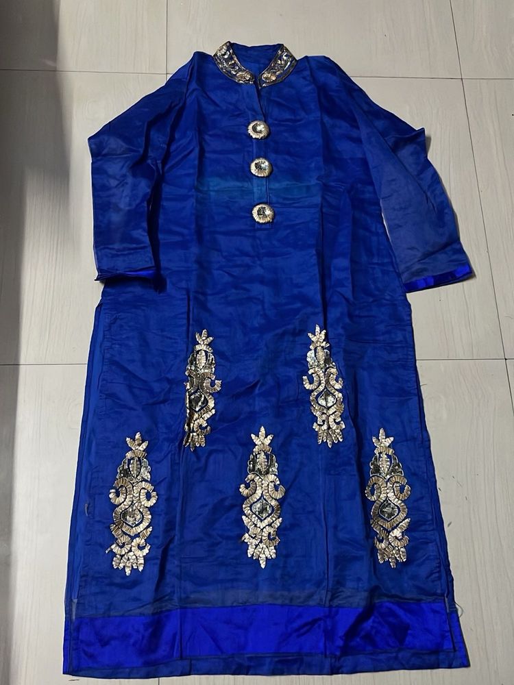 Blue Golden Kurti
